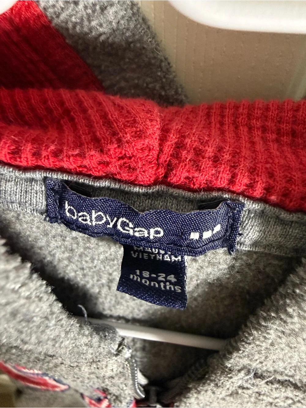GAP Kids' Gray Hoodie with Red Logo